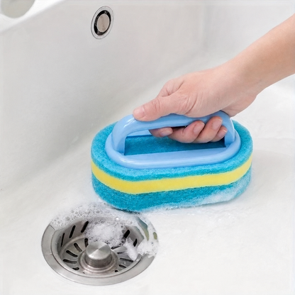 Brosse nettoyante salle de bain Éponge nettoyant un lavabo