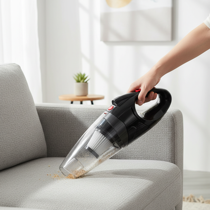 Mini aspirateur Compact USB nettoyant les miettes sur un canapé