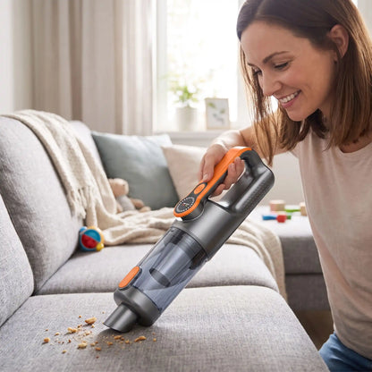 Mini aspirateur UltraCompact nettoyant miettes sur canapé