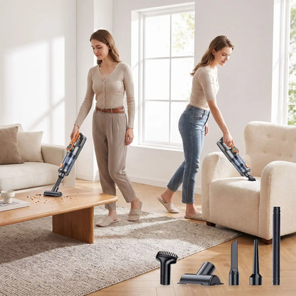 Mini aspirateur UltraCompact nettoyant plusieurs surfaces avec différents embouts