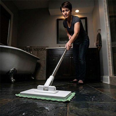Balai plat auto-serrage pour nettoyage salle bain