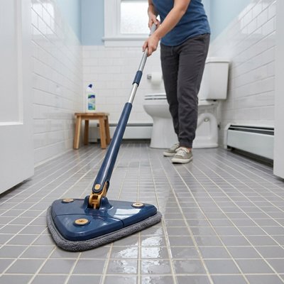 Balai serpillère Auto-Essorage pour nettoyage salle bain 