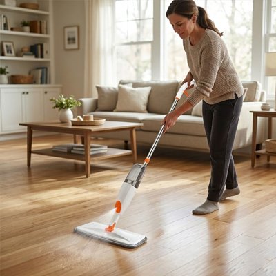 Balai serpillère Système de vaporisation pour sol brillant