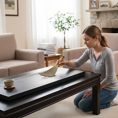 Balayette pour nettoyage tables