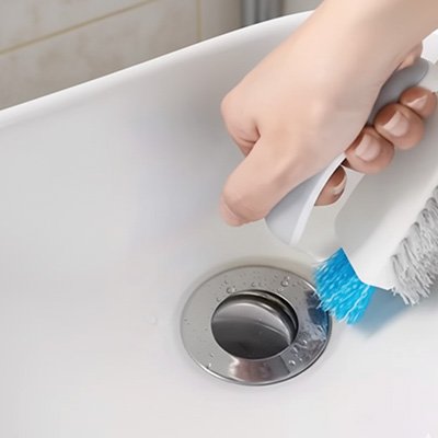 Brosse de nettoyage 4 en 1 pour nettoyage évier 