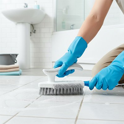 Brosse de nettoyage 4 en 1 pour nettoyage salle bain