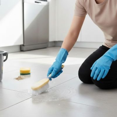 Brosse nettoyage ErgoPro pour frotter joints carrelage 