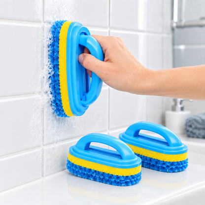 lot de trois Brosse nettoyante salle de bain éponge