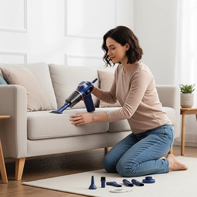 Mini aspirateur nettoie canapé avec accessoires 