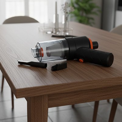 Mini aspirateur puissant Sans-Fil avec deux accessoires 