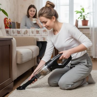 Mini aspirateur sans fil nettoyage coins difficile