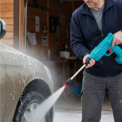 Nettoyeur haute pression sans fil JetMax pour nettoyage roues voitures