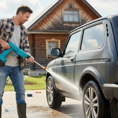 Nettoyeur haute pression sans fil JetMax pratique pour nettoyage 