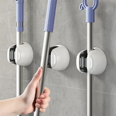  Porte balai mural efficace pour accessoire nettoyage