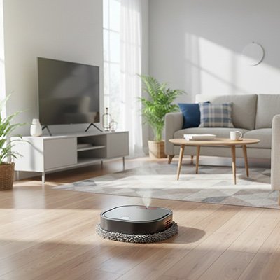 Robot nettoyeur sol ultra-fin pour nettoyage salon 
