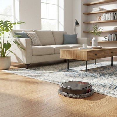 Robot nettoyeur sol ultra-fin pratique pour nettoyage sols