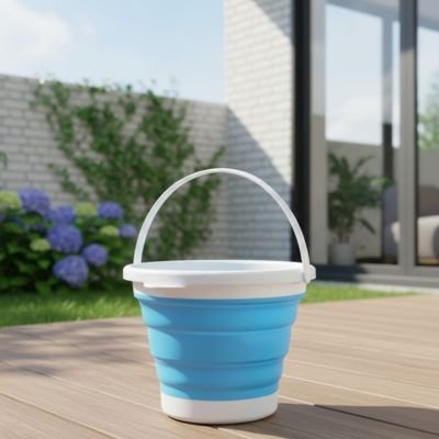 Seau bleu pratique pour maison