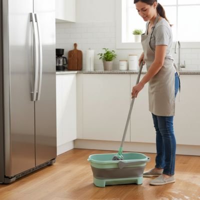 Seau d'eau moderne pour sol propre