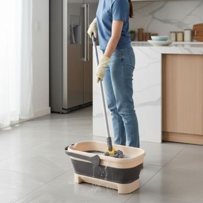 seau d'eau pour facilité nettoyage