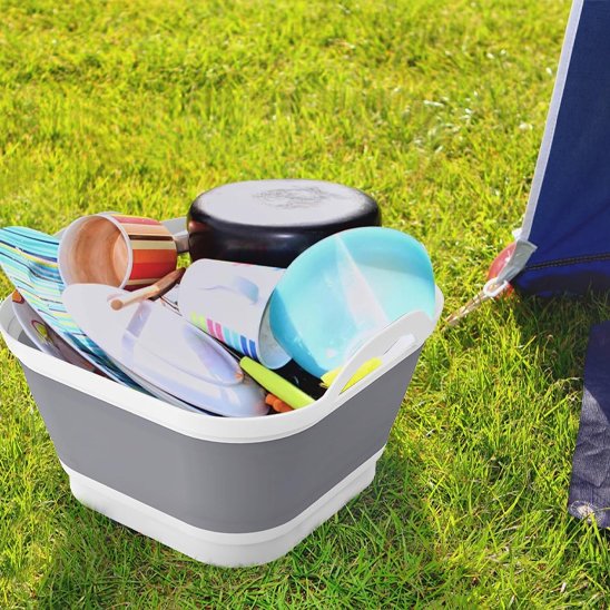Seau pliable pratique pour camping 