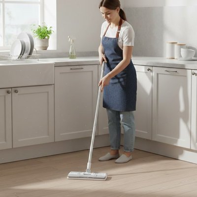 Serpillère rotation 360° pour nettoyage cuisine