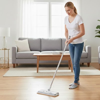 Serpillère rotation 360° pour nettoyage parquet